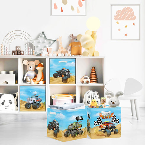 Set Closet Truck,11.8x11.8x11.8 Clastyle Cars Kid Storage Cube Organizer Clothes Cube Storage Bin Nursery Toddler Toy