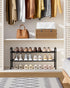 2-Tier Closet, 17.5"32.6" 9.1" 15.4", Kitsure Extendable Shoe Rack - Adjustable Metal Shoe Organizer, Sturdy