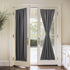 PONY DANCE Gray Door Curtain - 54 inch Wide by 72 inch Long Thermal Insulated Blackout Privacy Panel with Tieback,