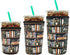 YR Reusable Neoprene Insulator Sleeve for Iced Coffee Cups, 3 Pack Coffee Coolies