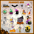 16 Pcs Halloween Reflective Car Magnets, Pumpkin Bat Stickers for Refrigerator, Garage Door Decor