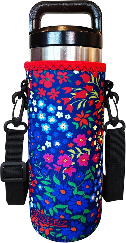 Koverz 24-30oz 750ml Water Bottle Carrier with Shoulder Strap, Water Bottle Insulator