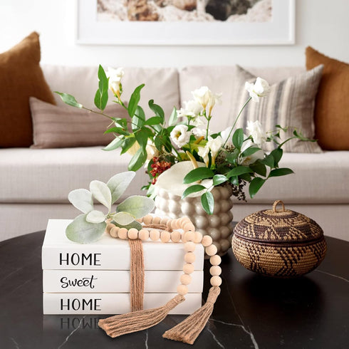 Linen Covered Decorative Books for Home Decor, Farmhouse Stack Books, Coffee Table Books Dcor for Living Room,Hardcover