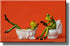 Frogs in The Bathroom Stretched Canvas Picture, Wall Art Decor, Ready to Hang!