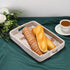 Hipiwe Rattan Serving Tray with Handles Handwoven Basket Tray for Storage Breakfast Dessert Fruit Decorative Tray