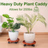 2 Pack 13IN 200lbs Doseno Plant Caddy with Wheels Round Rolling Plant Stand Plant Dolly, for Capacity Caddy for Indoor
