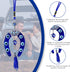 LUCKBOOSTIUM Evil Eye Horseshoe Hanging Ornament - Blue Charm & Horseshoe with Crystal for Luck & Protection