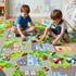 Auetwyona 3' 5' Boys Car Rugs for Kids Toy Cars,CityLife Airport & City Road Rug for Playroom Car Track Play Mat Carpet