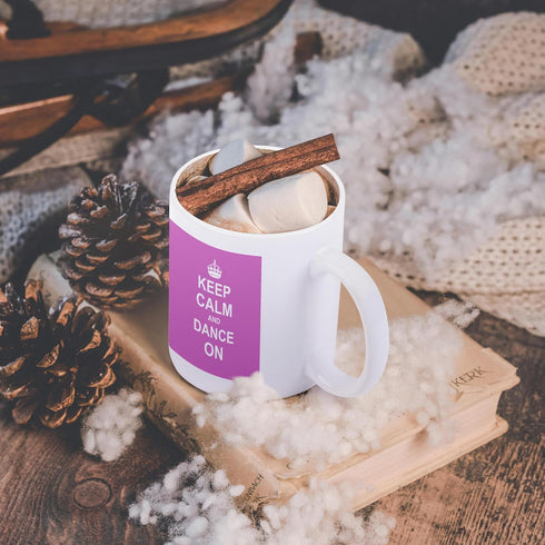 3dRose Keep Calm and Dance on Mug, 11 oz