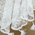 Sheer White Lace Curtain Valance for Kitchen Small Window, Boho Floral Rose Pattern, 1 Panel 52"×18" for Living Room,