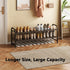 2 Closet INGIORDAR Shoe Rack Tier Long Storage Organizer Wide Metal Shoe Shelf for Entryway Brown