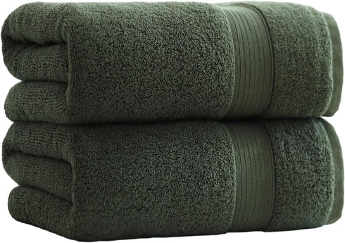 27x55 Bath Towels Set 100 Percent Cotton 650GSM Luxury Super Soft Absorbent