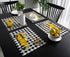 Sweet Honey Bee Placemats Set of 6, Washable Heat-Proof Table Mats for Kitchen Dinner Banquet, Summer Bee Yellow Truck