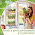 FillTouch 3 12 Tiered Hanging Herb Planters Hanging Herb Garden Wall with Pcs Nursery Pot Wood Vertical Window Plant