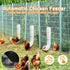 BOUTICOL 2 6.6 Automatic Chicken Feeder with Covers Duty PVC Pipe No Waste Chicken Coop Feeder Pounds Large Chicken