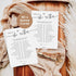 50 50 Would She Rather Bridal Shower Game Cards, Baby Shower Games, Guests, Minimalist White