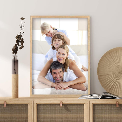 12x16 8.5x11 Set 4, 12x16 (4 pack, Yaetm Picture Frame with Mat for of Natural Solid Oak Wood Frame for Gallery Wall