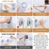 LEVERLOC Suction Cup Shower Organizer - Removable Shelf with Hooks & Soap Holder