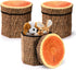 Lawei 3 Pack Tree Stump Storage Stools, 12 x 12 Inches Folding