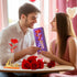Childom Birthday Gifts for Women, Christmas Red Rose with Love Stand for Mom, Sweet Artificial Flower