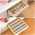 Baker Boutique 2-Tier 2-Pack (11''-22'') Non-Slip Spice Drawer Organizer, Checkered Frosted Clear Acrylic, Expandable