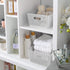 Simplify 2Pk Large Slide Stack It Tote Basket, Open Bins for Storage & Organization, Bathroom, Crafts, Office (Grey)