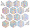 STICKERGURU 16 Pieces Hexagons and Bee Window Clings - Non Adhesive Vinyl Decals to Save Birds, Rainbow