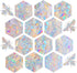 STICKERGURU 16 Pieces Hexagons and Bee Window Clings - Non Adhesive Vinyl Decals to Save Birds, Rainbow