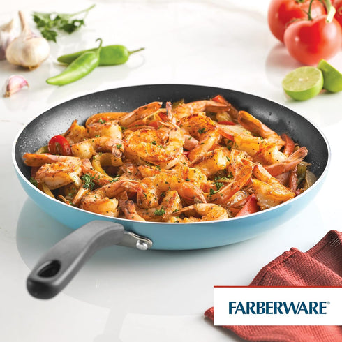 Farberware Cookstart DiamondMax Nonstick Frying Pan/Skillet, Dishwasher Safe, 12 Inch - Aqua by Farberware