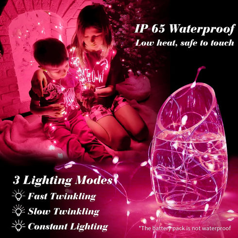 12 Pack 7Ft 20 3 ZGWJ Battery Powered Fairy Lights, Mixed Colors Mini LED Silver Wires, Modes for DIY, Party, Wedding