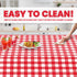 Grandipity 12 Pack Premium Disposable Plastic Picnic Tablecloth - 54" x 108" Red Checkered Gingham Table Cover