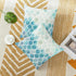 CaliTime Throw Pillow Covers Pack of 2, Cozy Colorful Geometric Trellis Chain Accents, 22 x 22 Inches, Grey Teal