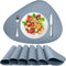 Herda Set of 6 Placemats for Dining Table, Faux Leather Wipeable Washable Mats for Round Kitchen Dining Patio