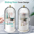 Toothbrush Holders with Sliding Lid, Rotating 3 Slots Bathroom Organizer Countertop, Tooth Brush Toothpaste Holder Bathroom Counter Stand Sink Organizer Caddy for Vanity Makeup Brushes Holder