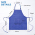 Aprons for Women, Adjustable Floral Cotton Kitchen Apron with 2 Pockets for Cooking, Baking, Chef, Artist (Blue Floral)
