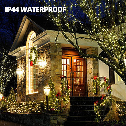 50 16FT 8 NEROSUN Battery Operated Christmas Lights, LED Waterproof String Christmas Tree Lights with Modes, Xmas