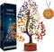 Seven Chakra Gemstone Tree with Chakra Pendant - Crystal Tree Home Decor, Birthday Gifts for Women, 10-12"