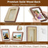 WILTYAPF 8x10 6x8 Premium Natural Walnut Wood Picture Frame, Handcrafted with Solid Wood Back & HD Tempered Glass, Rich