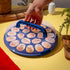 Crafted Containers 22-Count Deviled Egg Carrier with Lid & Handles, Portable Tray, Dishwasher-Safe Blue