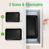 NutriChef Baking Sheet Pan Set, Non-Stick Cookie Sheets for Oven, 2-Piece Premium Large & Medium Size Baking Trays, Stackable & Durable, Black - NC2TRBL.5 by NutriChef