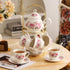 TATSUMI 20-Pieces Set Sets Sets Home&Party(016) Tea For Adult with Golden Metal Rack,Porcelain Tea For Women,Tea Gift