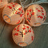 YULETIME Plum Blossom Lantern String Lights, 10 Count Nylon Lantern on 7.6' White Wire, UL Listed