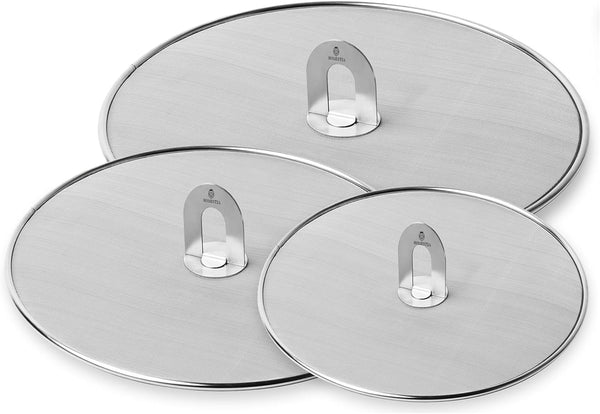 Homestia Grease Splatter Screen for Frying Pan, 10"/11.5"/13" Fine Mesh Cooking Splash Guard (3 pcs)