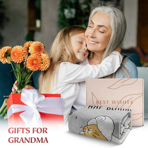 60'' 50'' SteadStyle Mothers Day Grandma Gifts from Grandkids, Gifts for Grandma Blanket, Grandmother Birthday Gift