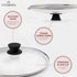 Cast Iron Skillet Set, 8"+10"+12" Frying Pans with Glass Lids and Silicone Handle Holder Covers