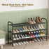 3 Closet LINZINAR Shoe Rack Tier Long Metal Shoe Organizer for Entryway Black
