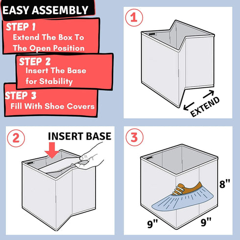 Shoe Cover Box | Disposable Bootie Holder for Realtor Listings, Please Remove Your Shoes Sign, Real Estate Supplies