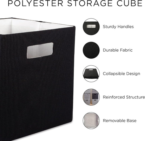 DII Collapsible Polyester Storage Cube, Large Honeycomb Design, Gold