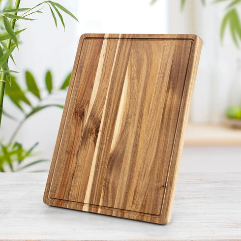 GAOMON 20" 15" Large Wooden Cutting Board for Kitchen, x Acacia Wood Butcher Block Cutting Board with Juice Groove