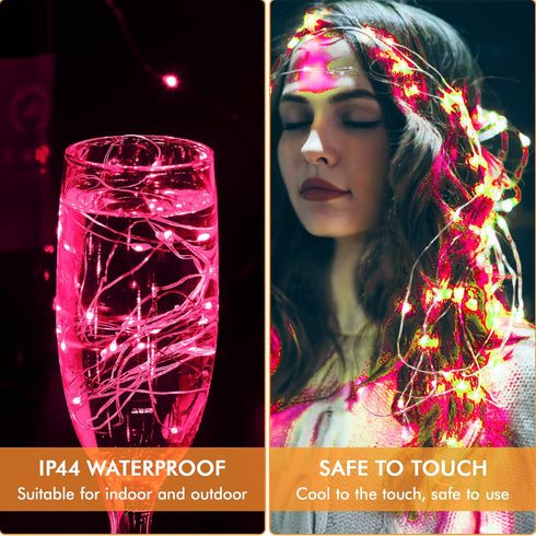 12 Pack Light7FT 20LED Fairy Lights Battery Operated String Waterproof Silver Wire Christmas Lights Outdoor,Firefly